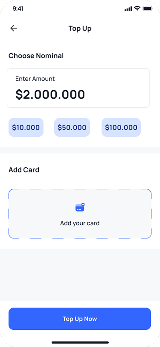 DrayPay Top Up screen